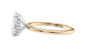 Oval Solitaire Hidden Halo Slim Band Diamond Engagement Ring