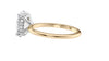 Oval Solitaire Hidden Halo Slim Band Diamond Engagement Ring