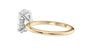 Oval Solitaire Hidden Halo Slim Band Diamond Engagement Ring