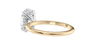 Oval Solitaire Hidden Halo Slim Band Diamond Engagement Ring