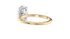 Oval Solitaire Hidden Halo Slim Band Diamond Engagement Ring