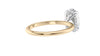 Oval Solitaire Hidden Halo Slim Band Diamond Engagement Ring