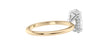 Oval Solitaire Hidden Halo Slim Band Diamond Engagement Ring