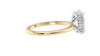 Oval Solitaire Hidden Halo Slim Band Diamond Engagement Ring