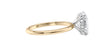 Oval Solitaire Hidden Halo Slim Band Diamond Engagement Ring