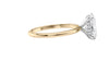 Oval Solitaire Hidden Halo Slim Band Diamond Engagement Ring