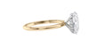 Oval Solitaire Hidden Halo Slim Band Diamond Engagement Ring