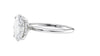 Oval Solitaire Hidden Halo Slim Band Diamond Engagement Ring