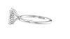 Oval Solitaire Hidden Halo Slim Band Diamond Engagement Ring