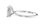 Oval Solitaire Hidden Halo Slim Band Diamond Engagement Ring