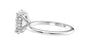 Oval Solitaire Hidden Halo Slim Band Diamond Engagement Ring