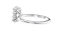 Oval Solitaire Hidden Halo Slim Band Diamond Engagement Ring