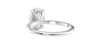 Oval Solitaire Hidden Halo Slim Band Diamond Engagement Ring