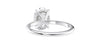 Oval Solitaire Hidden Halo Slim Band Diamond Engagement Ring