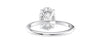 Oval Solitaire Hidden Halo Slim Band Diamond Engagement Ring