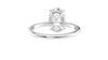 Oval Solitaire Hidden Halo Slim Band Diamond Engagement Ring