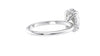 Oval Solitaire Hidden Halo Slim Band Diamond Engagement Ring