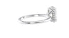 Oval Solitaire Hidden Halo Slim Band Diamond Engagement Ring