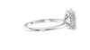 Oval Solitaire Hidden Halo Slim Band Diamond Engagement Ring