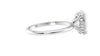 Oval Solitaire Hidden Halo Slim Band Diamond Engagement Ring