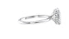 Oval Solitaire Hidden Halo Slim Band Diamond Engagement Ring