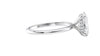 Oval Solitaire Hidden Halo Slim Band Diamond Engagement Ring