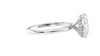 Oval Solitaire Hidden Halo Slim Band Diamond Engagement Ring