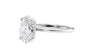 Oval Solitaire Hidden Halo Slim Band Diamond Engagement Ring