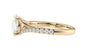 Oval Solitaire Half Set Split Diamond Band Engagement Ring