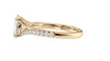 Oval Solitaire Half Set Split Diamond Band Engagement Ring