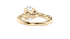 Oval Solitaire Half Set Split Diamond Band Engagement Ring
