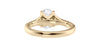 Oval Solitaire Half Set Split Diamond Band Engagement Ring