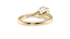 Oval Solitaire Half Set Split Diamond Band Engagement Ring