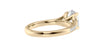 Oval Solitaire Half Set Split Diamond Band Engagement Ring