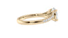 Oval Solitaire Half Set Split Diamond Band Engagement Ring
