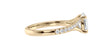 Oval Solitaire Half Set Split Diamond Band Engagement Ring