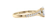 Oval Solitaire Half Set Split Diamond Band Engagement Ring