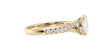 Oval Solitaire Half Set Split Diamond Band Engagement Ring