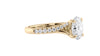 Oval Solitaire Half Set Split Diamond Band Engagement Ring