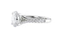 Oval Solitaire Half Set Split Diamond Band Engagement Ring