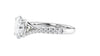 Oval Solitaire Half Set Split Diamond Band Engagement Ring