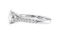 Oval Solitaire Half Set Split Diamond Band Engagement Ring