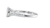 Oval Solitaire Half Set Split Diamond Band Engagement Ring