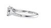 Oval Solitaire Half Set Split Diamond Band Engagement Ring