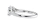 Oval Solitaire Half Set Split Diamond Band Engagement Ring