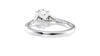 Oval Solitaire Half Set Split Diamond Band Engagement Ring