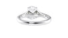 Oval Solitaire Half Set Split Diamond Band Engagement Ring