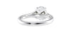 Oval Solitaire Half Set Split Diamond Band Engagement Ring
