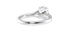 Oval Solitaire Half Set Split Diamond Band Engagement Ring