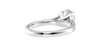 Oval Solitaire Half Set Split Diamond Band Engagement Ring